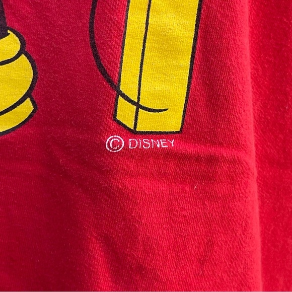 Vintage Mickey Mouse Shirt Adult Extra Large XL Red Disney 90s Cartoon Actor Tee - Picture 8 of 16